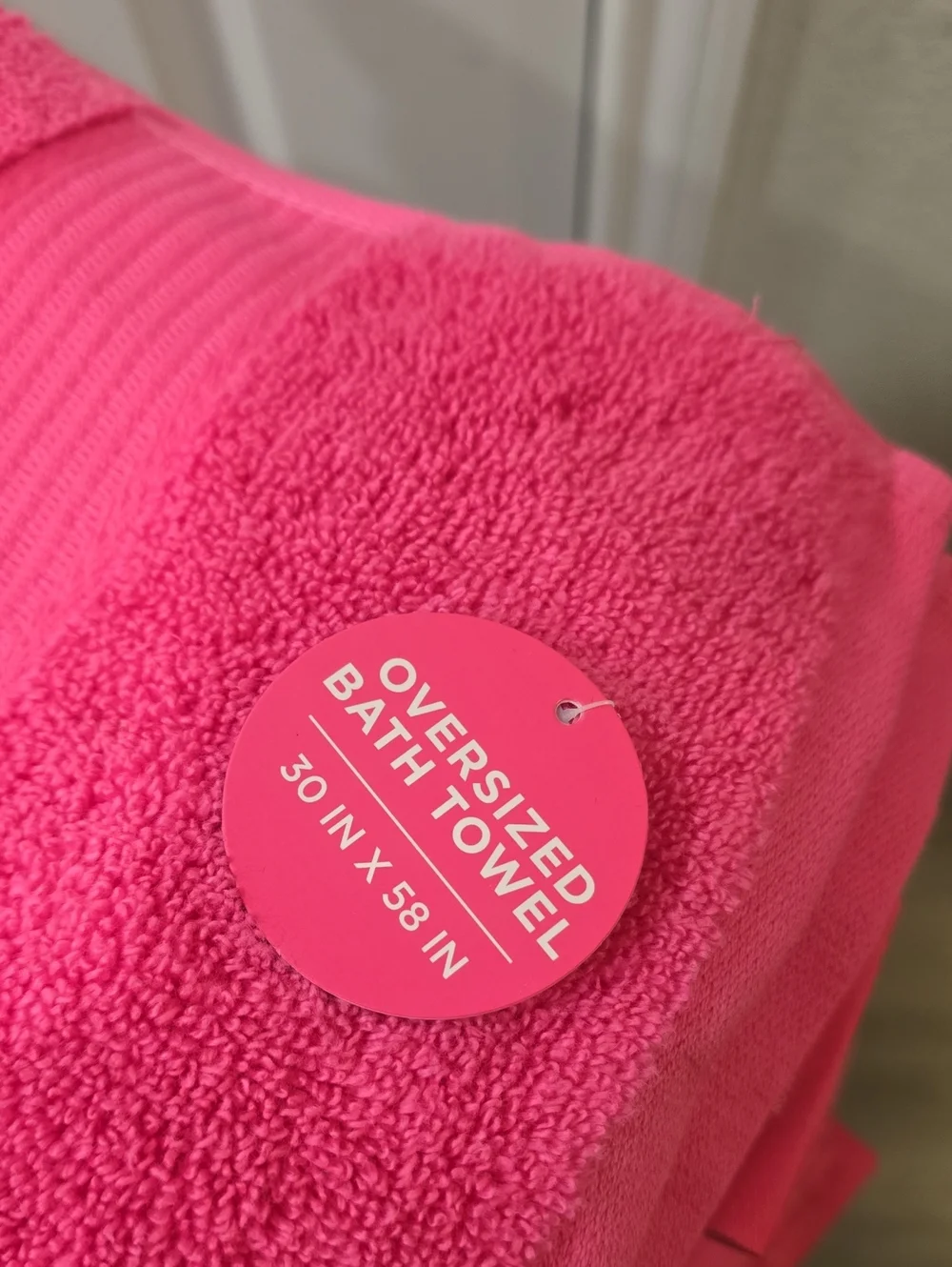 Juicy Couture Home Cotton Oversized Plush Bath Towel Set- Pink